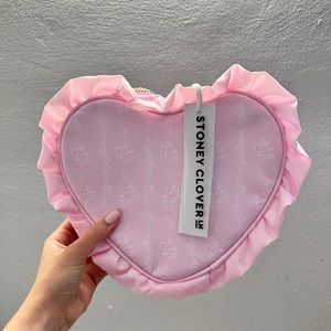 Stoney Clover Lane, high tea, printed ruffle heart pouch, scones, and cakes